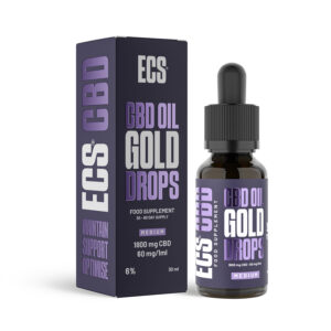 CBD Oil UK ECS Gold Drops CBD 6 Percent 1800 milligrams pure