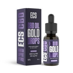 CBD Oil UK ECS Gold Drops CBD 12 Percent 3600 milligrams pure